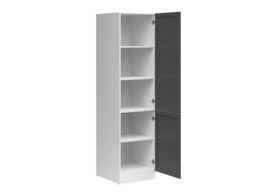 500mm Tall Kitchen Unit Larder Cabinet Pantry Freestanding Cupboard Shaker Dark Grey Right - Junona - thumbnail 4