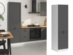 500mm Tall Kitchen Unit Larder Cabinet Pantry Freestanding Cupboard Shaker Dark Grey Right - Junona - thumbnail 1