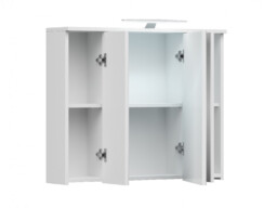 Illuminated Bathroom Cabinet White Bathroom Mirror 800mm Storage Unit Wall 3 Door Cupboard with LED Lights - Spice - thumbnail 4