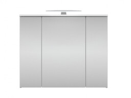Illuminated Bathroom Cabinet White Bathroom Mirror 800mm Storage Unit Wall 3 Door Cupboard with LED Lights - Spice - thumbnail 3