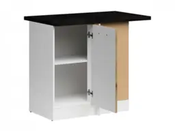 Kitchen Corner Kitchen Cabinet 1000 Base Unit 100cm Right Light Delano Oak Modern Free Standing L Shaped - Junona - thumbnail 3