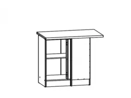 Kitchen Corner Kitchen Cabinet 1000 Base Unit 100cm Right Light Delano Oak Modern Free Standing L Shaped - Junona - thumbnail 4