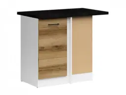 Kitchen Corner Kitchen Cabinet 1000 Base Unit 100cm Right Light Delano Oak Modern Free Standing L Shaped - Junona - thumbnail 2