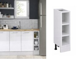 150mm Kitchen Base Unit Slim Cabinet Open Shelf Narrow Infill Cupboard Bottle Rack Storage - Ella Star Nora - thumbnail 4