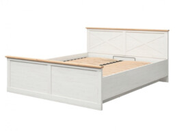 Super King Size Ottoman Bed Frame Storage Lift Up 180cm White Pine/Oak Effect - Frija - thumbnail 3