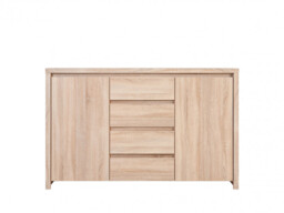 Modern Large Sideboard Dresser Cabinet Storage Drawers Sonoma Oak - Kaspian