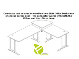 Corner Desk Connector 70cm x 70cm Home Office Study Modern Scratch Resistant Sonoma Oak Effect - BRW OFFICE - thumbnail 3