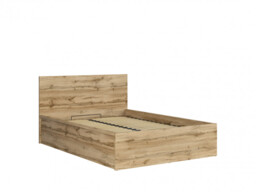 Ottoman Double Bed Frame Euro 140cm Gas Lift Up Storage Bed Modern Sturdy Wotan Oak Effect - Tetrix - thumbnail 2