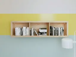 Modern Wall Cabinet Storage Display Shelf Open Shelving Light Oak Sonoma Oak - Kaspian