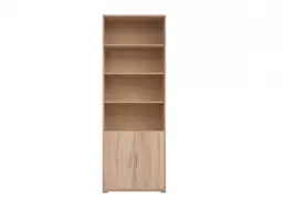 Tall Filing Storage Cabinet Bookcase with Open Shelves Modern Shelving Unit Sonoma Oak Effect Office Study - BRW OFFICE - thumbnail 1