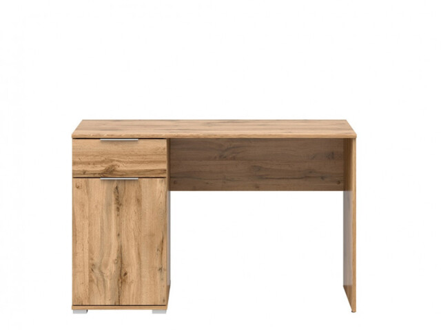 Modern Oak Effect Computer Desk with Drawer for Home Office Study 120cm - Zele - image 1
