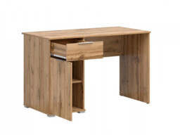 Modern Oak Effect Computer Desk with Drawer for Home Office Study 120cm - Zele - thumbnail 4