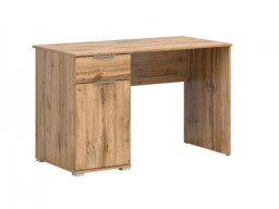 Modern Oak Effect Computer Desk with Drawer for Home Office Study 120cm - Zele - thumbnail 3