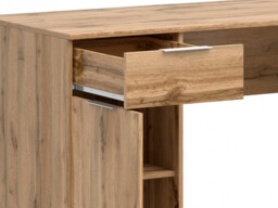 Modern Oak Effect Computer Desk with Drawer for Home Office Study 120cm - Zele - thumbnail 2