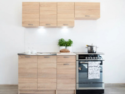 Complete Kitchen Cabinets Set 5 Units Sonoma Oak Flat Pack Free Standing Budget Kitchenette - Nela - thumbnail 3