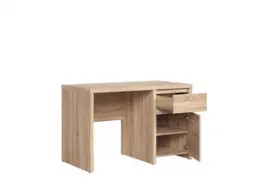 Desk with Drawer Home Office Study Deep Computer Table 120cm with Cabinet Storage Sonoma Oak - Kaspian - thumbnail 3