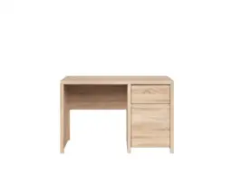 Desk with Drawer Home Office Study Deep Computer Table 120cm with Cabinet Storage Sonoma Oak - Kaspian - thumbnail 4