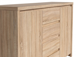 King Size Bedroom Furniture Set Oak finish - Kaspian - thumbnail 4
