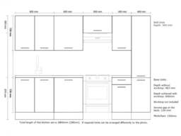 Scandi Style Kitchen Cupboards 8 Unit DIY Set Slim Larder 280cm White High Gloss - Ella - thumbnail 2