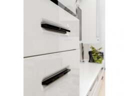 Small TV Stand with Glass Drawer White Gloss Media Cabinet Storage Unit 100cm - Assen - thumbnail 2