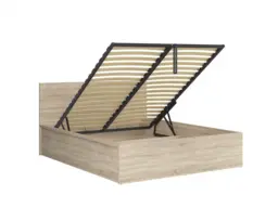 King Size Ottoman Storage Bed Euro 160cm Frame with Gas Lift Up Storage Compartment Modern Sonoma Oak - Tetrix - thumbnail 3