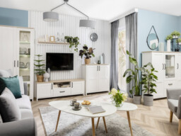 Scandi 2 Door Wardrobe Storage Cabinet Hanging Rail Shelf Soft Closing White Pine/Oak Effect Finish - Loksa - thumbnail 2