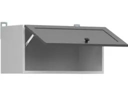 Kitchen Extractor Cabinet 500mm Housing Unit Lift Up Door Shaker Dark Grey - Junona - thumbnail 2