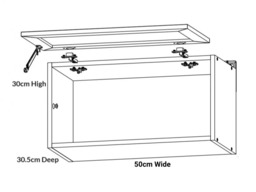 Kitchen Extractor Cabinet 500mm Housing Unit Lift Up Door Shaker Dark Grey - Junona - thumbnail 3