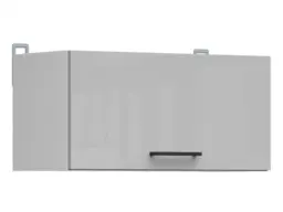 Bridging Unit Kitchen Wall Cabinet 600mm Extractor Fan Housing Lift Up Half Height Door Light Grey Gloss - Junona - thumbnail 4