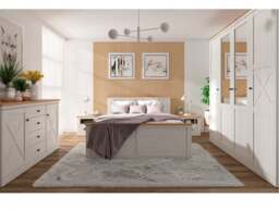 Sideboard Drawers Cabinet Shabby Chic White Washed Scandi Furniture Storage Dresser White Pine Oak Finish - Frija - thumbnail 2