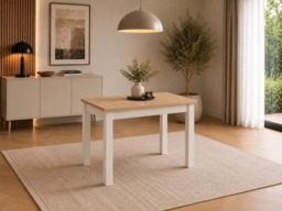 Small Dining Table Oak Beige Compact Narrow Extendable 4 6 Seater – Ramen Mini - thumbnail 2