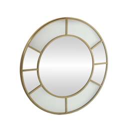 Industville - Fenton Round Wall Mirror - 31 Inch - Aged Brass - thumbnail 3