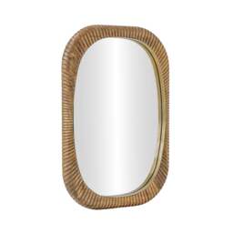 Industville - Kingham Rectangular Wooden Wall Mirror - 22 Inch - Natural - thumbnail 3
