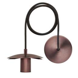 Industville - Preston Smoked Glass Mushroom Pendant Light - Mocha - thumbnail 6