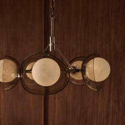 Industville - Dulwich Glass Layered Chandelier Light - 20 Inch - Mocha - Bronze - thumbnail 4