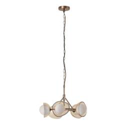 Industville - Dulwich Glass Layered Chandelier Light - 20 Inch - Mocha - Bronze - thumbnail 7