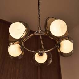 Industville - Dulwich Glass Layered Chandelier Light - 20 Inch - Mocha - Bronze - thumbnail 5