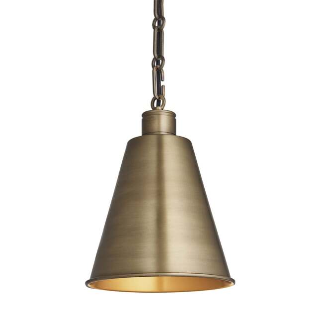 Industville - Albany Funnel Pendant Light - 8 Inch - Chain Holder - image 1