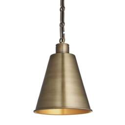 Industville - Albany Funnel Pendant Light - 8 Inch - Chain Holder - thumbnail 1