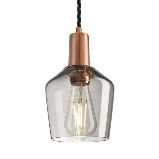 Industville - Sleek Glass Schoolhouse Pendant - 5.5 Inch - image 1