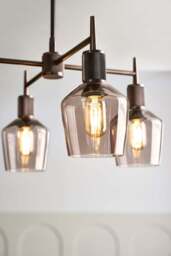 Industville - Henley 4 Arm Pendant Light -  Glass Schoolhouse 5.5 Inch - thumbnail 6