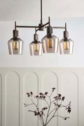 Industville - Henley 4 Arm Pendant Light -  Glass Schoolhouse 5.5 Inch - thumbnail 5