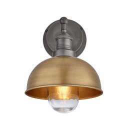 Industville - Brooklyn Outdoor & Bathroom Dome Wall Light - 8 Inch - thumbnail 1