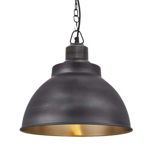 Industville - Brooklyn Dome Pendant Light - 13 Inch - Chain Holder - image 1