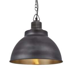 Industville - Brooklyn Dome Pendant Light - 13 Inch - Chain Holder