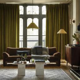 Industville - Wycombe Umbrella Pleated Pendant Light - Brass - thumbnail 3