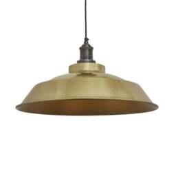 Industville - Brooklyn Brass Step Pendant Light - 16 Inch - Pewter Holder - thumbnail 1