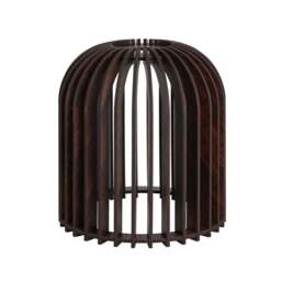 Industville - Rift Slatted Wooden Small Cone Pendant Light - Dark - thumbnail 5