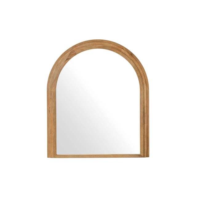 Industville - Walcott Arch Wood Wall Mirror - 39 Inch - Natural - image 1