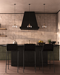 Industville - Berkley Black Metal Bar Stool - Black Leather - thumbnail 4
